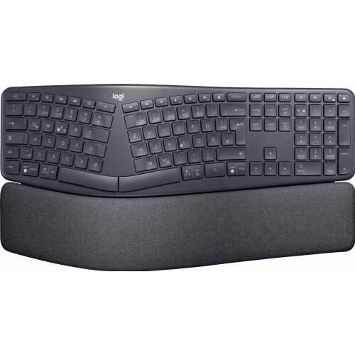 Logitech Keyboard K860 ERGO Split Ergonomic [DE] grafit tenyérresttel