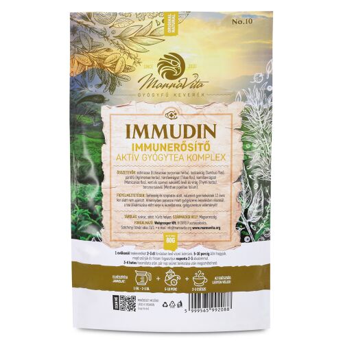 Immudin Immunerősítő Gyógytea Komplex 80g, Mannavita márka 
