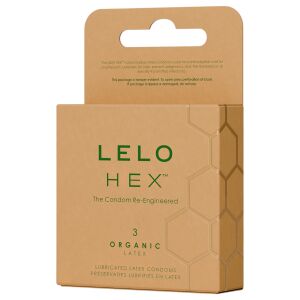 LELO HEX Organic - Prémium Óvszer L-Argininnel - 3 db 138585824 - Lelo