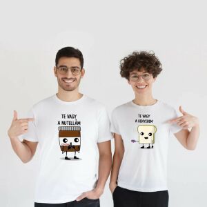 Tökéletes pár | grafikás páros pamutpóló 136200467 - Ajándék póló