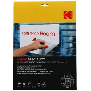 Kodak A4, 150 micron, 10 db/csomag üvegre tapadó fényes lamináló fólia 136201309 - Lamináló fólia