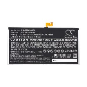 Samsung Tab S8 Ultra WIFI CAMERON SINO Li-Polymer akku 3.88V / 10500mAh, Samsung EB-BX906ABY kompatibilis, FEKETE 136204592 - Tablet akkumulátor