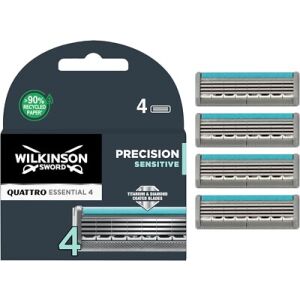 Резервни ножчета за бръснене Wilkinson Sword Quattro Titanium Sensitive, 4 броя - Wilkinson