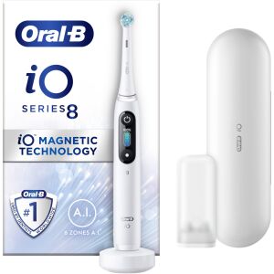 Ел. четка за зъби Oral-B iO8 с магнитни технологии и микровибрации, Изкуствен интелект, LED интерактивен дисплей, Интелигентен сензор за налягане,...