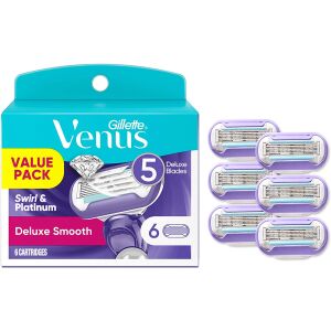 Gillette Venus Deluxe Smooth Swirl borotvabetét, 6 darabos gazdaságos csomag - Borotvapenge