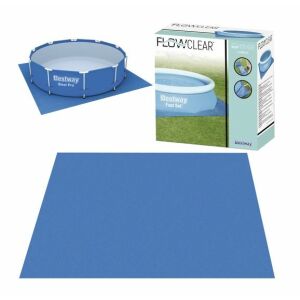 Bestway Flowclear medence alátét 335x335 cm, védi a medence alját, kék PE anyag - Medence alátét