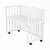 Timba Babaöböl Fehér babaágy, fehér, kerekekkel, állítható magasságú, matraccal