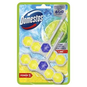 WC frissítő blokk, 2 db-os, DOMESTOS "Power 5", lime 136315761 - Szaniter tisztítószer, WC illatosító és Vízkőoldó