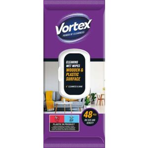 Nedves törlőkendő, fa- és műanyag felületre, 48 db, VORTEX 136317204 - Vortex