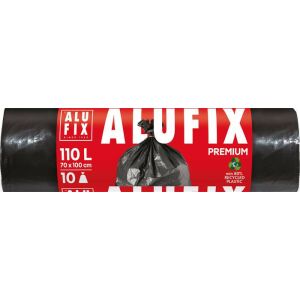 Szemeteszsák, extra erős, 110 l, 10 db, 70x110 cm, 33 µ, ALUFIX, fekete 136318577 - Alufix