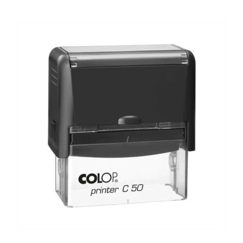 Bélyegző C50 Colop átlátszó fekete ház/natúr párna 136319089