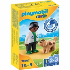 Playmobil 1.2.3 Állatorvos kiskutyával (70407) 143170419 - Playmobil 1-2-3