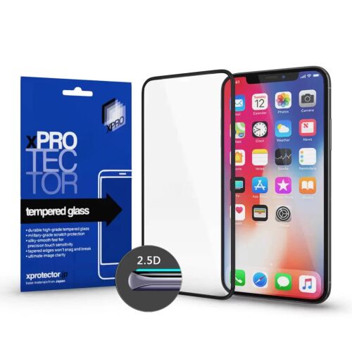 XPRO™ Tempered Glass Full 2.5D fekete 0.33 kijelzővédő üveg / üvegfólia Google Pixel 9a 5G készülékhez