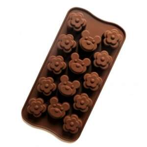 Enger csokiforma készítő szilikonos maci és virág