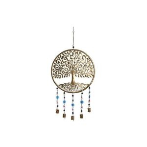 Arany Életfa akasztós dekoráció harangokkal - Ajtódísz