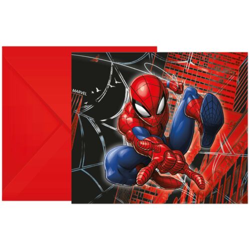Invitație la petrecere Spiderman World of Webs, 6 piese, FSC 136348409