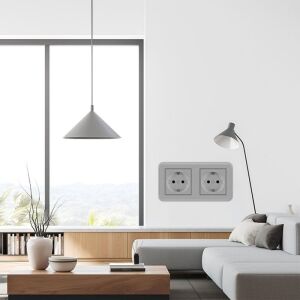 Priză electrică dublă Techstar în sufragerie - Lămpi și iluminat