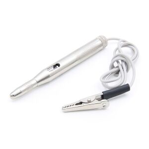 Techstar® D0086-Y automatikus feszültségmérő ceruza, DC 6V/12V/24V, 115x10 mm, kompatibilis autókkal, csónakokkal, motorkerékpárokkal és kismotorokkal, ezüst 136352449 - Feszültségvizsgáló