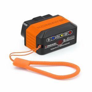 Diagnoza Auto OBD2 KONNWEI KW906, Bluetooth 5.0, Buton ON-OFF, Compatibil Android IOS, ELM 327 OBDII, Orange 136352934 - Electronica auto