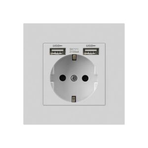 Priza Techstar PCU1 albă cu 2 porturi USB - Conectori și mufe