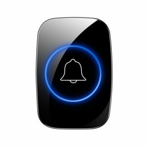 Buton sonerie wireless Techstar cu inel LED, negru - Sonerii