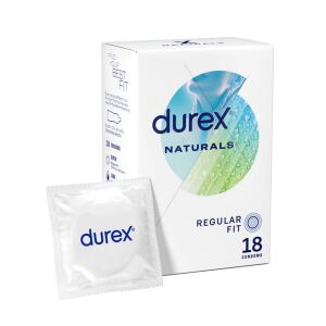 Prezerwatywy Durex Naturals, opakowanie 18 sztuk z pojedynczą prezerwatywą - Durex Prezerwatywy