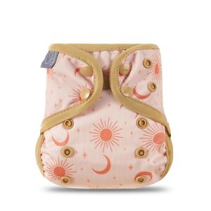 Elinfant újszülött mosható pelenka külső, nap és hold mintával - Mosható pelenka