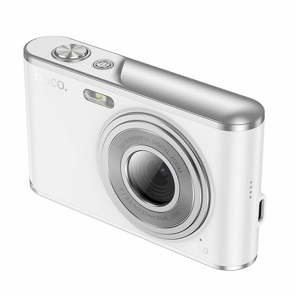 HOCO dupla lencsés digitális kamera 13M pixeles DV203 fehér