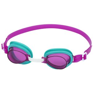 Közelkép a Bestway 21002 gyerek úszószemüvegről, lila és türkiz - Búvár szett