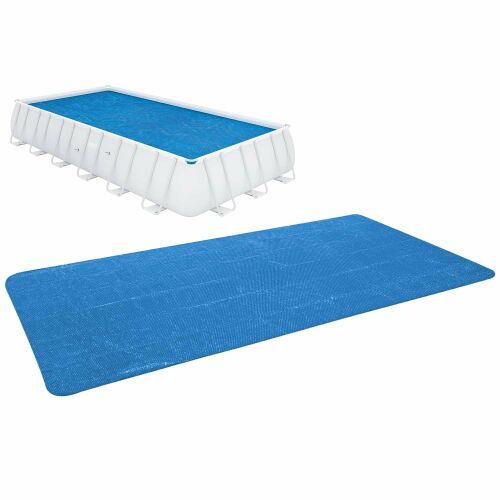 Bestway 732 x 366 cm Napelemes Medencefedél téglalap alakú fémvázas medencékhez