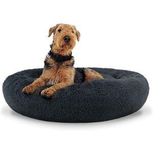 Univerzális plüsságy kutyáknak és macskáknak, 80 cm, sötétszürke