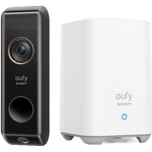 Видео звънец Eufy S330 с HomeBase 2, 2K HD, откриване на движение, двойна камера, черен - Защита