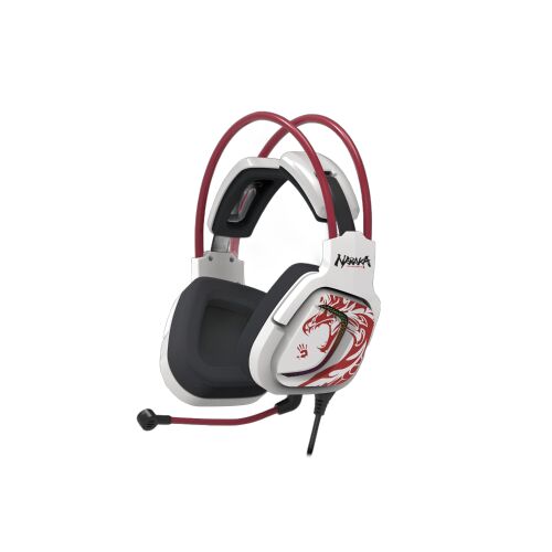 A4TECH Bloody G575 Naraka Gamer Fejhallgató, USB, 7.1, RGB Világítás, Fehér