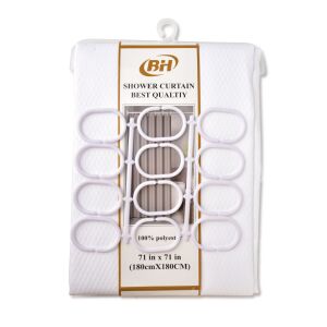 ZAC WHITE 180x180cm fehér poliészter zuhanyfüggöny