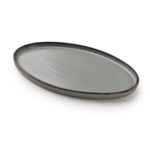 BASIC NATURE Ovális tál 31x18 cm szürke kerámiából