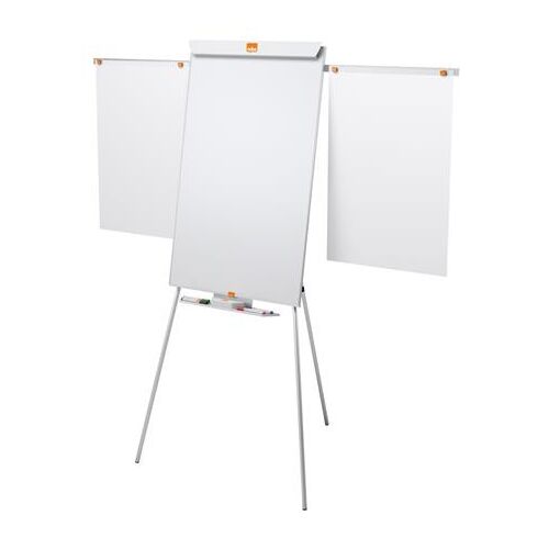 Flipchart tábla, mágneses felület, 2 db segédkarral, NOBO "Essentials", fehér 136385451