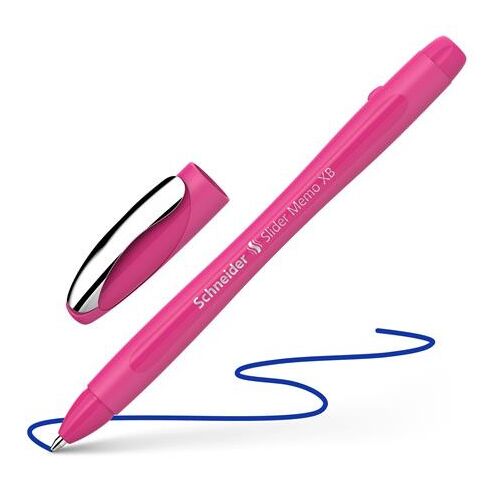 Golyóstoll, 0,7 mm, kupakos, SCHNEIDER "Slider Memo XB", rózsaszín 136385536