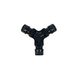 Fekete Y alakú gyorscsatlakozó slaghoz, kert öntözéshez - Locsolófej