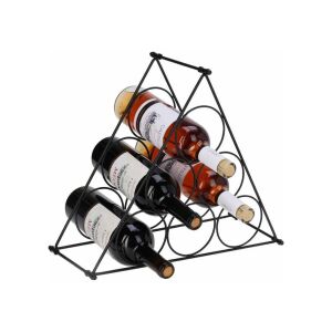 Koopman schwarzes Metall Weinregal für sechs Flaschen - Koopman