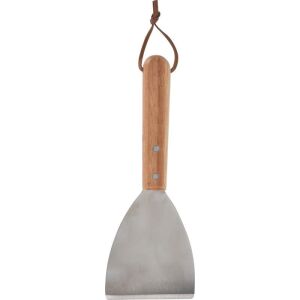 Spatula pentru gratar BBQ, otel inoxidabil/lemn, 27x10 cm, argintiu/maro 136388890 - Grătar de grădină, unelte de gătit