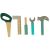 Fa Műhely Kis Ezermester Készlet wooden toy tools: saw, ruler, chisel, wrench, hammer