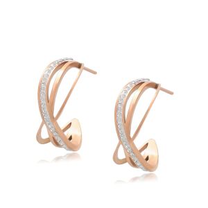 Arany tónusú Emporia Ötvözetű Fülbevaló Fehér Emporia® Kristállyal, XUP111 136389993 - Emporia