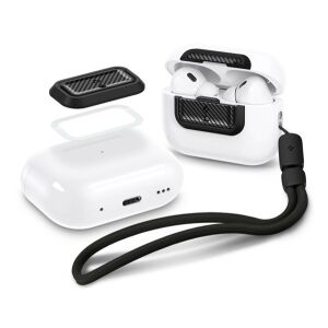 Spigen Lock Fit M Fekete AirPods Pro 1/2 Tok Karbon Mintával és Zsinórral - Spigen