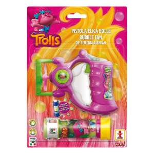 Trolls bubble fan, battery operated bubble blower, pink and green, makes multiple bubbles - Bubble Blower