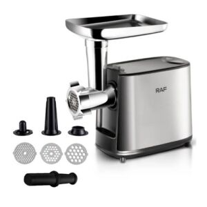 Електрическа месомелачка RAF R-3373 с аксесоари - Кухненски робот машина, Електрически миксер за тесто, Ръчен шредер, Мелница за месо и Ръчен миксер