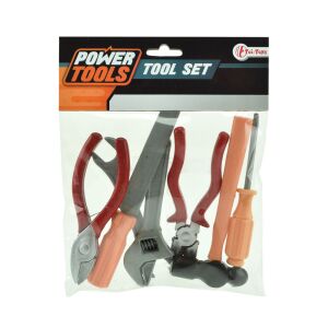 Power Tools Tool Set - 7 piece kids tool set in packaging - DIY Craft Kit