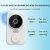 Интелигентен звънец Techstar® M8 Tuya, 1080P, 2.4G WIFI, 800 mAh, DC5V/2A, Нощна видимост, IP 65, Бял 136398882