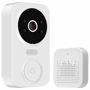 Sonerie inteligenta Techstar® M8 Tuya, 1080P, 2.4G WIFI , 800 mAh, DC5V/2A, Vizibilitate nocturna, IP 65, Alb 136398882 - Sonerii