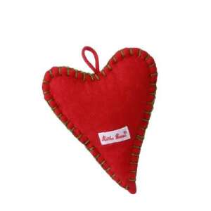 Ornament de Crăciun din pâslă roșie în formă de inimă, 15 cm, Kathe Kruse - Decorațiuni pentru pomul de Crăciun