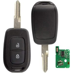 Komplett Dacia/Renault autókulcs 2 gombbal és PCF7961M chippel - Autókulcs